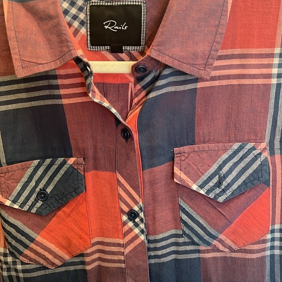 Rails Red Ombre Ashton Hunter Plaid Flannel Shirt - Picture 4 of 6